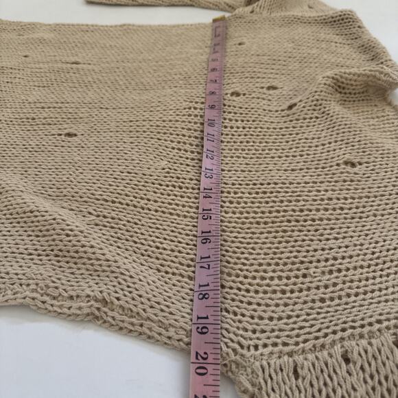 Mustard Seed Distressed Sweater Womans Medium BOHO Cottagecore - Picture 8 of 9